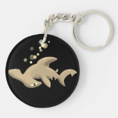 Golden Hammerhead Shark Sleutelhanger (Achterkant)