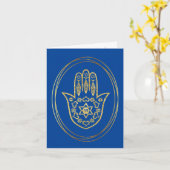 Golden Hamsa Chrismukkah Card Kaart (Gele Bloem)