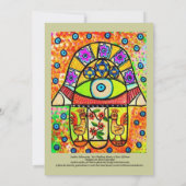 Golden Hamsa & Doves of Peace Weddenschap Kaart (Achterkant)