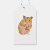 Golden Hamster Kerstmis Cadeaulabel (Achterkant)