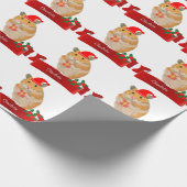 Golden Hamster Kerstmis Cadeaupapier (Hoek)