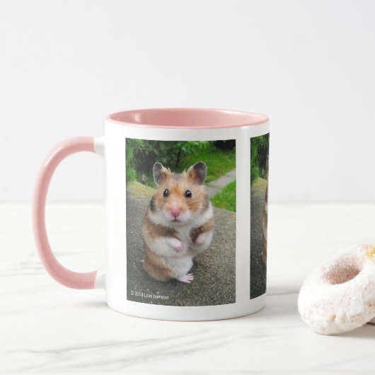 Golden hamster mok (Met donut)