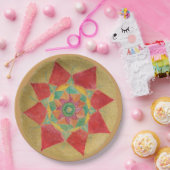 Golden Hand Painted Mandala Paper Borden 9 in Papieren Bordje (Feest)