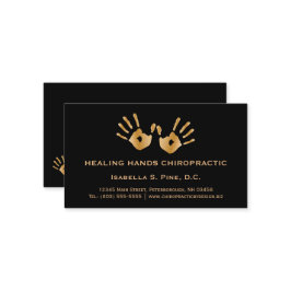 Golden Hand Prints Kantoor Hours Chiropractor Visitekaartje