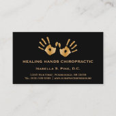 Golden Hand Prints Kantoor Hours Chiropractor Visitekaartje (Voorkant)