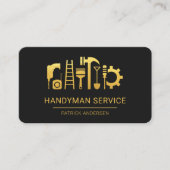 Golden Handyman Construction Tools Visitekaartje (Voorkant)