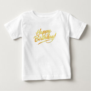 Golden Happy Birthday Typografie