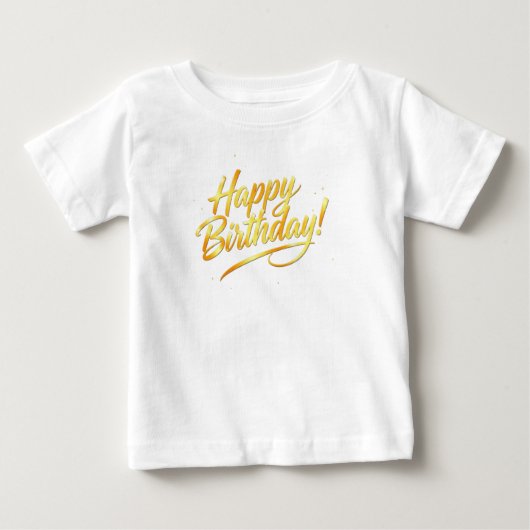 Golden Happy Birthday Typografie (Voorkant)