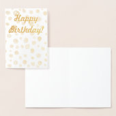 Golden Happy Birthday wenskaart Folie Kaarten (Display)