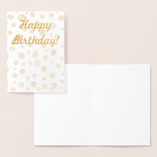 Golden Happy Birthday wenskaart Folie Kaarten (Display)