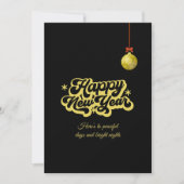 Golden Happy New Year Festive Card Feestdagenkaart (Voorkant)