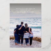 Golden Happy New Year-fotokaart op zwart Folie Feestdagenkaart (Achterkant)