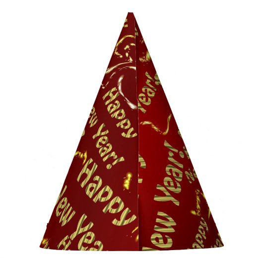 golden happy new year party pet feesthoedjes (Achterkant)