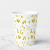 Golden Happy New Year Pattern Papieren Bekers (Voorkant)