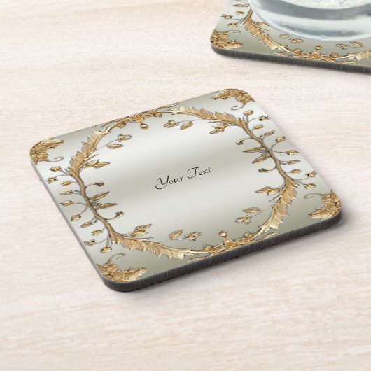 Golden  Hard Plastic Onderzetter (Linkerzijde)