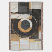 Golden Harmony Abstract Deken (Voorkant Verticaal)