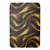 Golden Harmony: Abstracte strepen in Luxe Gold Badmat (Voorkant Verticaal)
