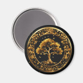 Golden Harmony: Tree of Dreams Magneet (Voorkant / Achterkant)