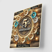 Golden Harmony: Vijfde Jubileum Vierkante Klok (Hoek)