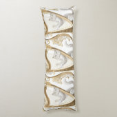 Golden Harp Cat Body Pillow – Elegant Fantasy Lichaamskussen (Achterkant (Verticaal))