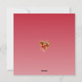 Golden hart feestdagenkaart (Achterkant)