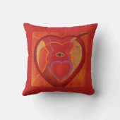 Golden hart Throw Cushion 41 cm x 41 cm Kussen (Achterkant)