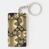 Golden harten sleutelhanger (achterkant)