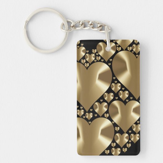 Golden harten sleutelhanger (Voorkant)