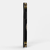 Golden hartslot met charmmonogram Case-Mate iPhone case (Achterkant/rechts)