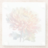 Golden Harvest Chrysanthemum Glazen Onderzetter (Achterkant)