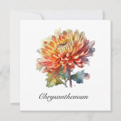 Golden Harvest Chrysanthemum, op maat Feestdagenkaart (Voorkant)