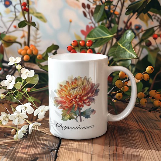 Golden Harvest Chrysanthemum, op maat Grote Koffiekop