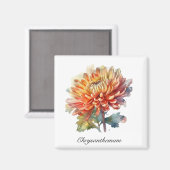 Golden Harvest Chrysanthemum, op maat Magneet (Voorkant / Achterkant)