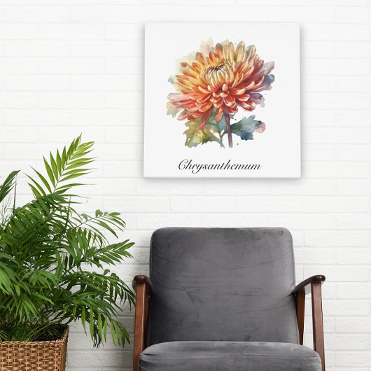 Golden Harvest Chrysanthemum, op maat Perfect Poster