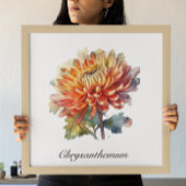 Golden Harvest Chrysanthemum, op maat Perfect Poster