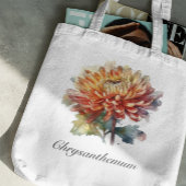Golden Harvest Chrysanthemum, op maat Tote Bag