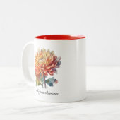 Golden Harvest Chrysanthemum, op maat Tweekleurige Koffiemok (Voorkant links)