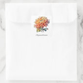 Golden Harvest Chrysanthemum, op maat Vierkante Sticker (Tas)