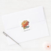 Golden Harvest Chrysanthemum, op maat Vierkante Sticker (Envelop)