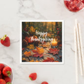 Golden Harvest Glow – Thanksgiving Greeting Servet (Insitu)