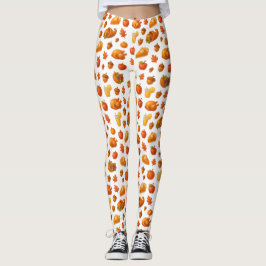 Golden Harvest Harmony — Seamless Thanksgiving Leggings