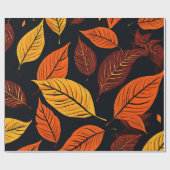 Golden Harvest: Herfstblad Prints Cadeaupapier (Vlak)