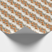 Golden Harvest: Sinaasappel & Goud Cadeaupapier (Hoek)