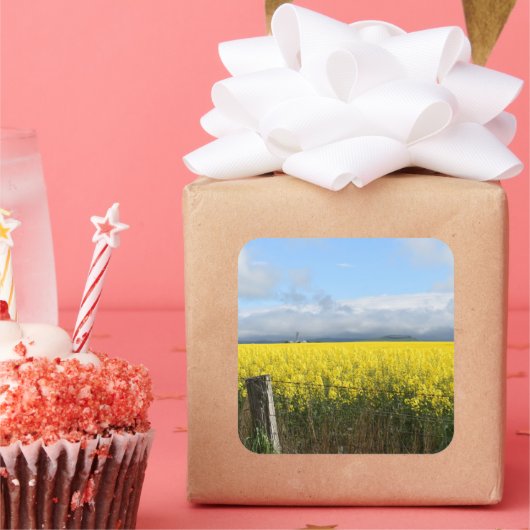 Golden Harvest Square Sticker (Feest)