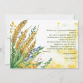 Golden Harvest Sukkot Wenskaart Kaart (Achterkant)