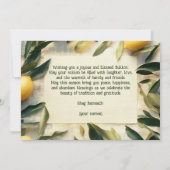 Golden Harvest Sukkot Wenskaart Kaart (Achterkant)