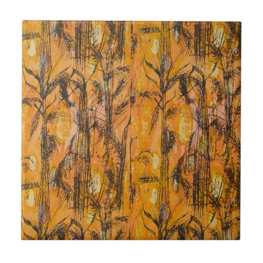 Golden Harvest Textile Pattern Tegeltje (Voorkant)