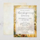 Golden Harvest Thanksgiving Invitation Kaart (Voorkant / Achterkant)
