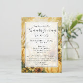 Golden Harvest Thanksgiving Invitation Kaart (Staand voorkant)