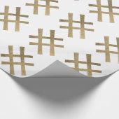Golden Hashtag Cadeaupapier (Hoek)
